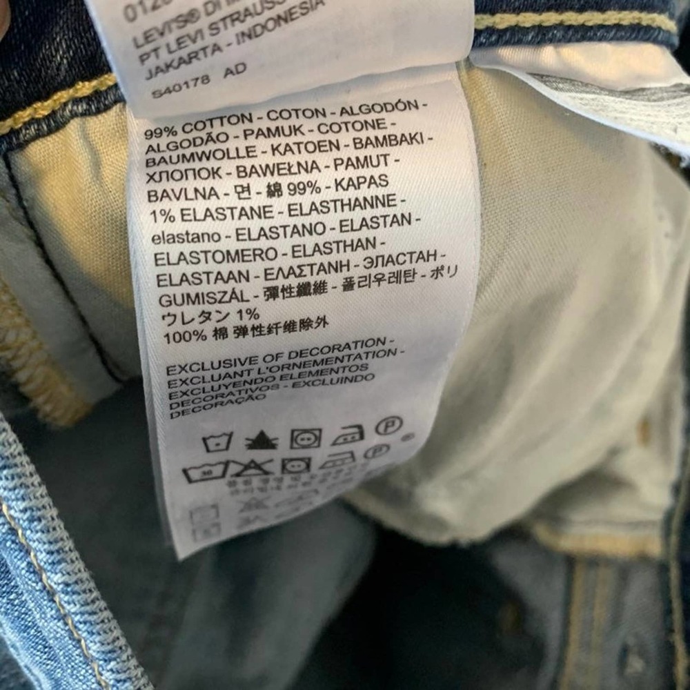 Levi's High Rise Patchwork Blue Jeans - Picture 5 of 8
